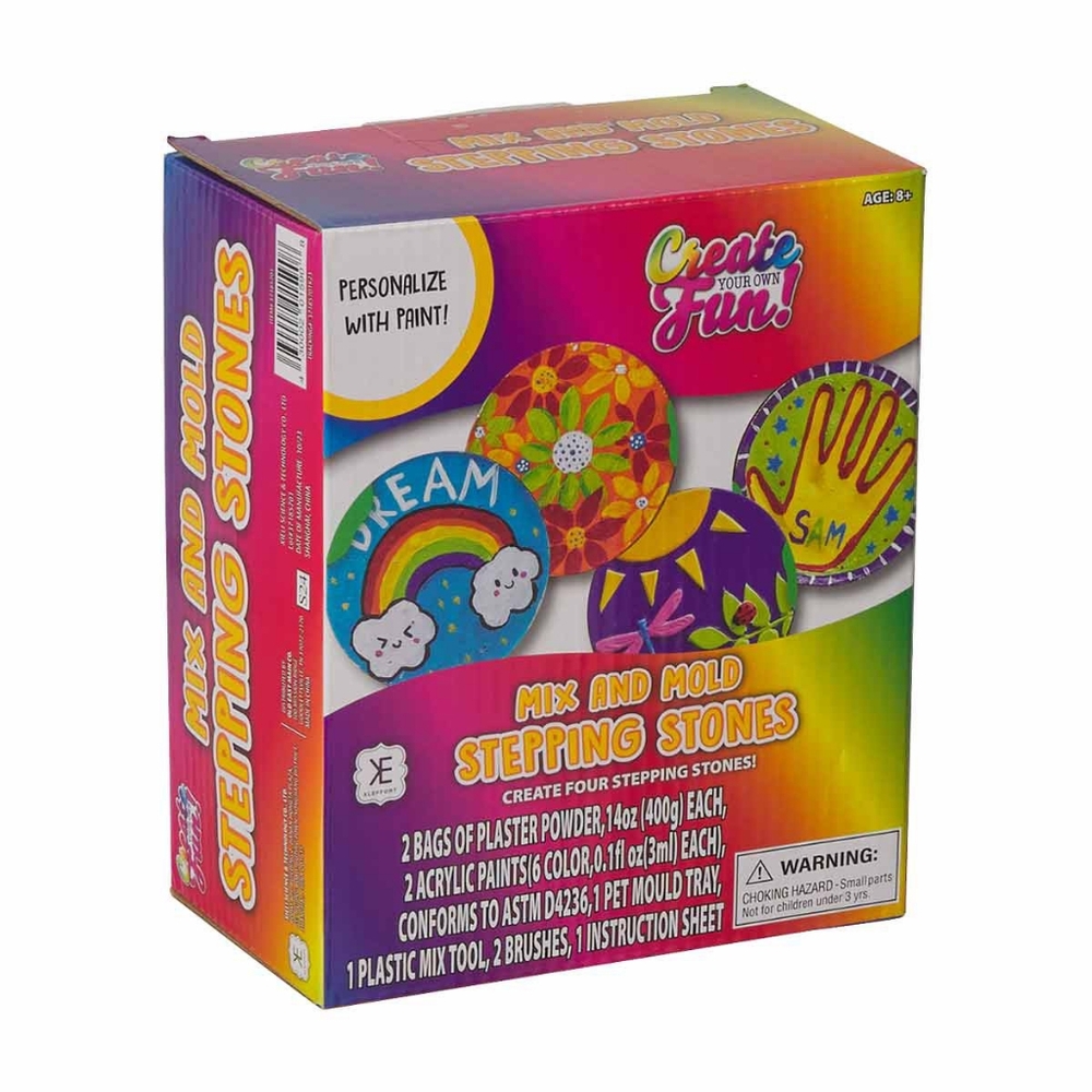 Mix & Mold Make Your Own Stepping Stones Kit DIY Summer Spring Mother's Day Gift